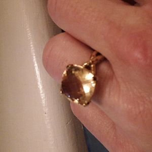 Yellow citrine ring size 8